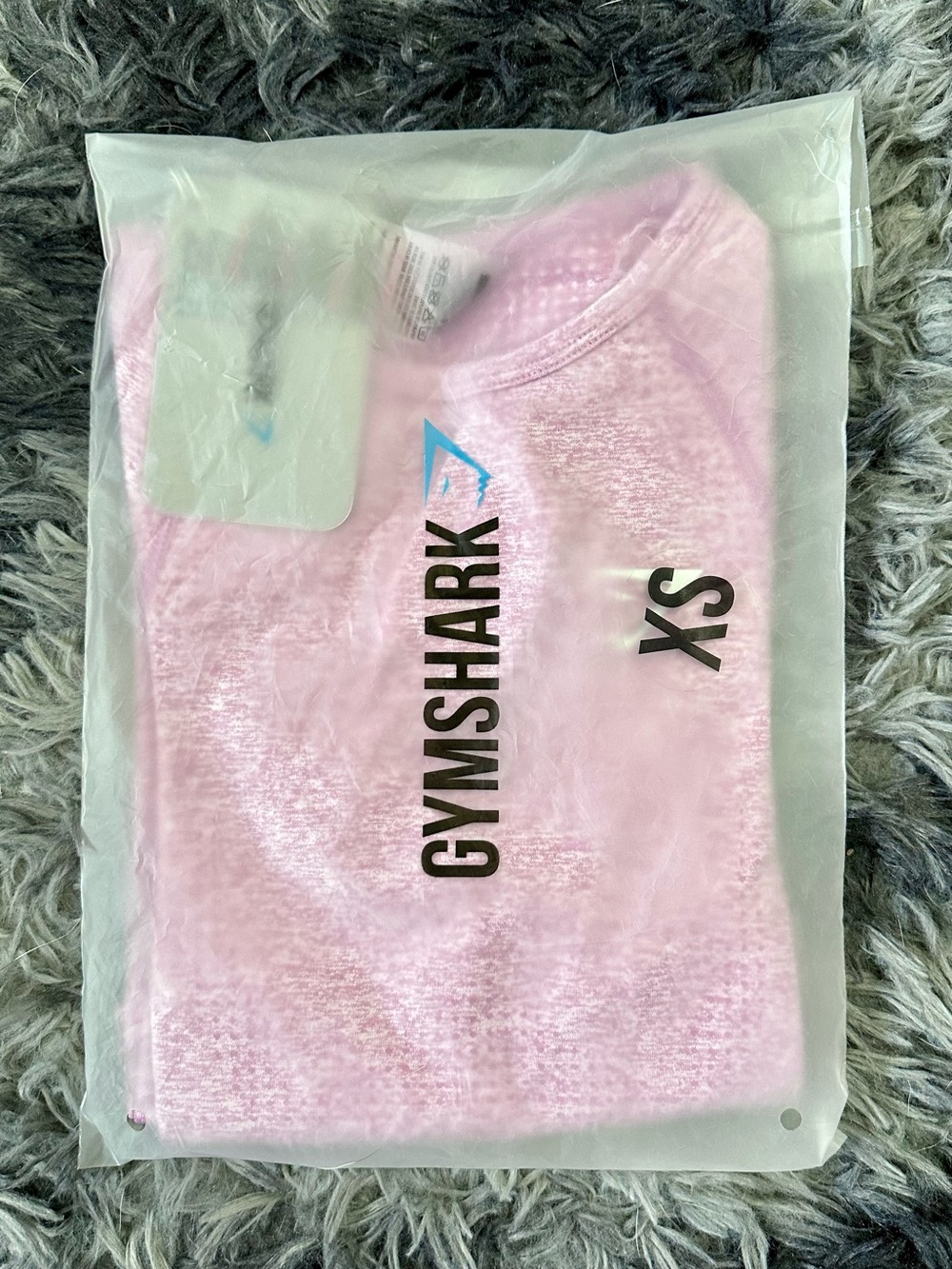 NWT Gymshark Vital Long Sleeve Crop Top Pastel Grape Marl XS Seamless Activewear - Picture 3 of 9